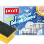 Proff Endüstriyel Oluklu Bulaşık Süngeri (4'Lü)