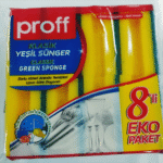 Proff Oluklu Bulaşık Süngeri (8'li)